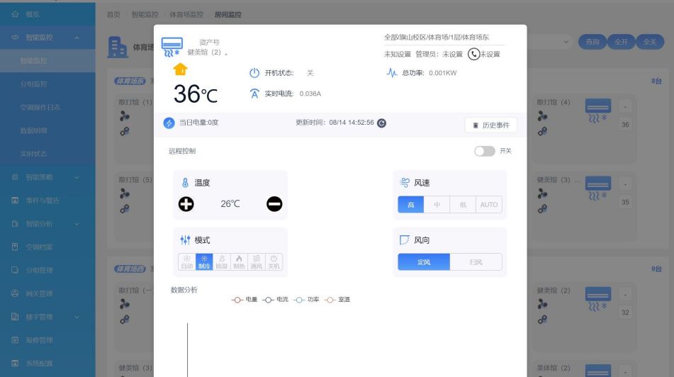 分體空調(diào)智能控制界面